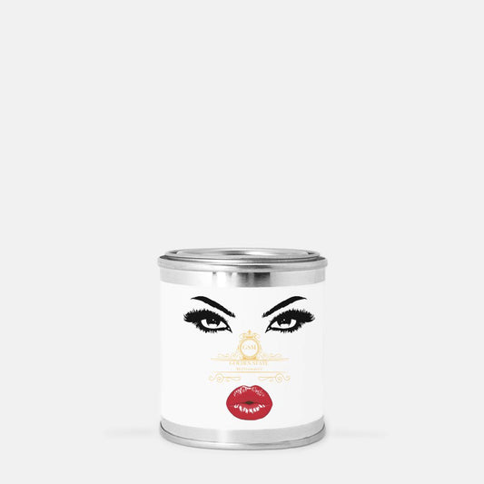 Red Lips Golden Sate Millionaire Candle Paint Can (Hand Poured 8 oz.)