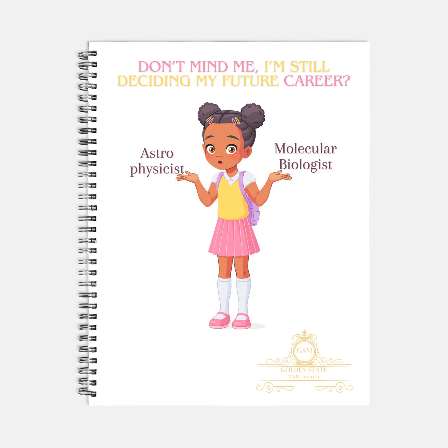 Kids African American Don't Mind Me Softcover Spiral Book 8.5 x 11