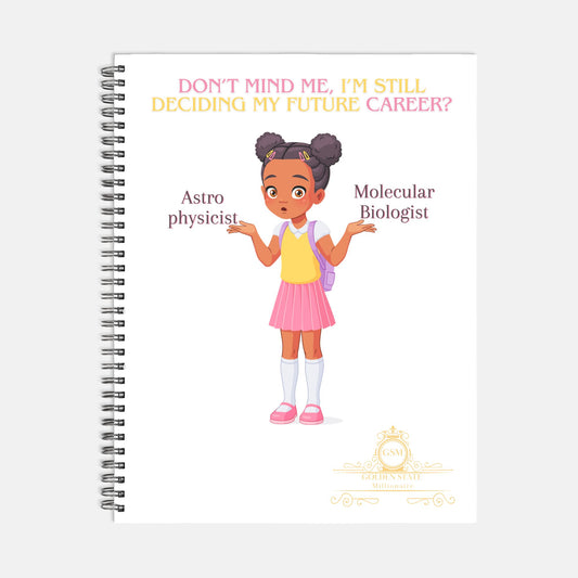 Kids African American Don't Mind Me Softcover Spiral Book 8.5 x 11