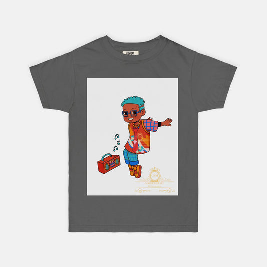 Kids African American boy Comfort Color Youth Tee