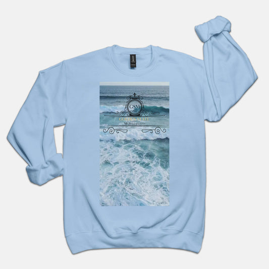 Blue Ocean Golden State Millionaire Unisex Crew Neck GSM Ocean Sweatshirt