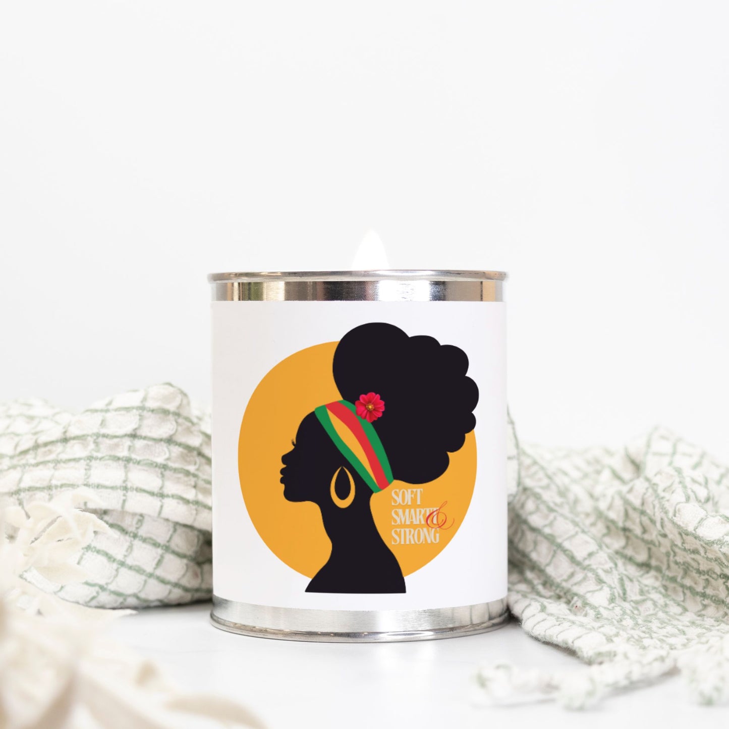 Soft,Smart & Strong Candle Paint Can (Hand Poured 16 oz.)