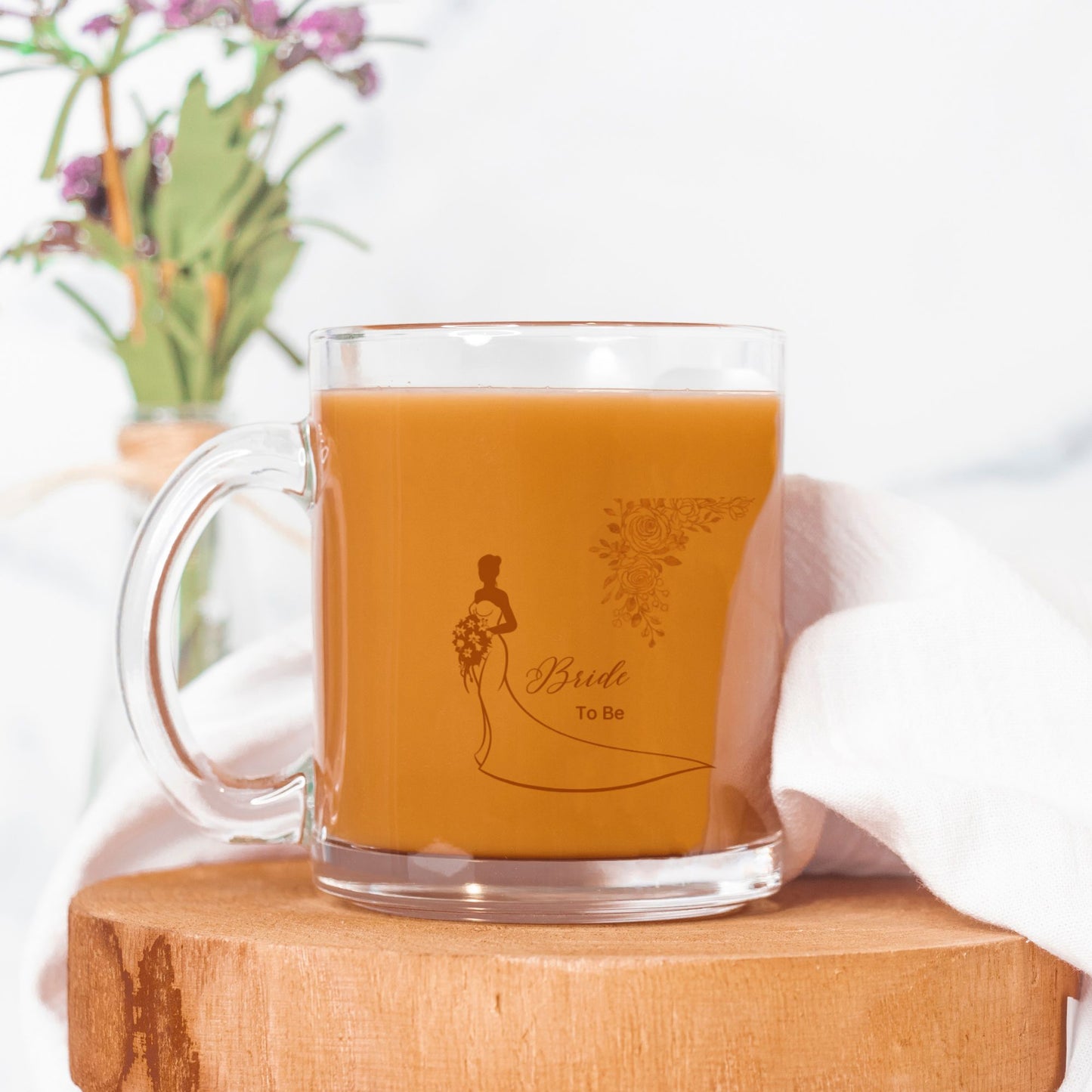 Wedding Bride To Be Glass Mug