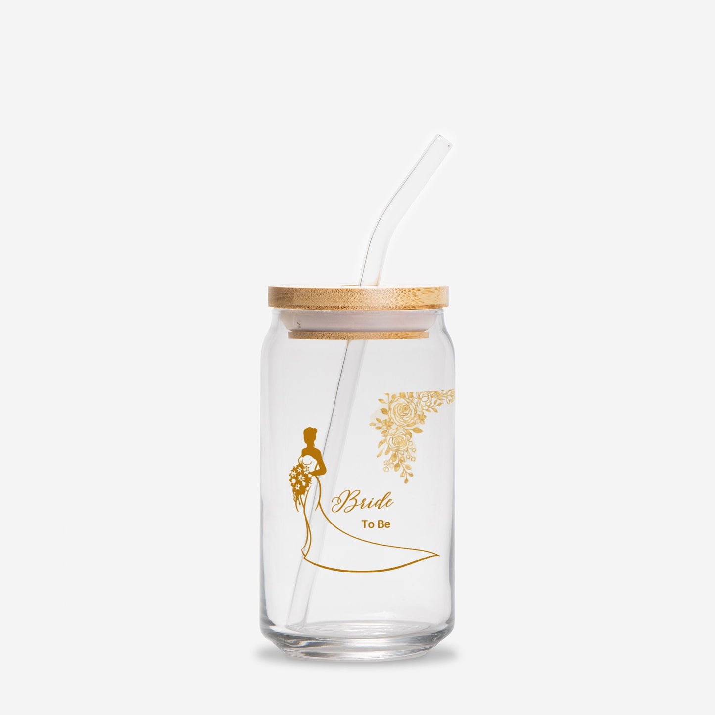 Wedding "Bride To Be" Glass Can 16oz