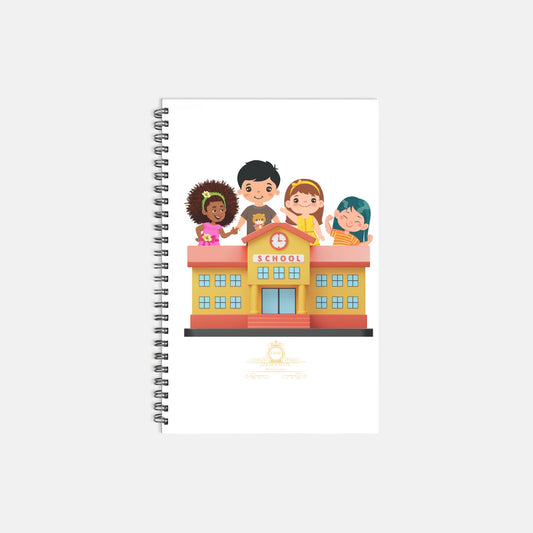 Kids multicultural School Notebook Hardcover Spiral 5.5 x 8.5