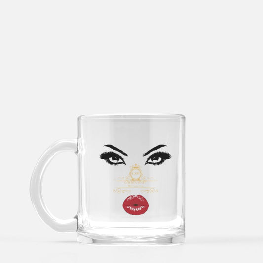 Red Lips Glass Mug