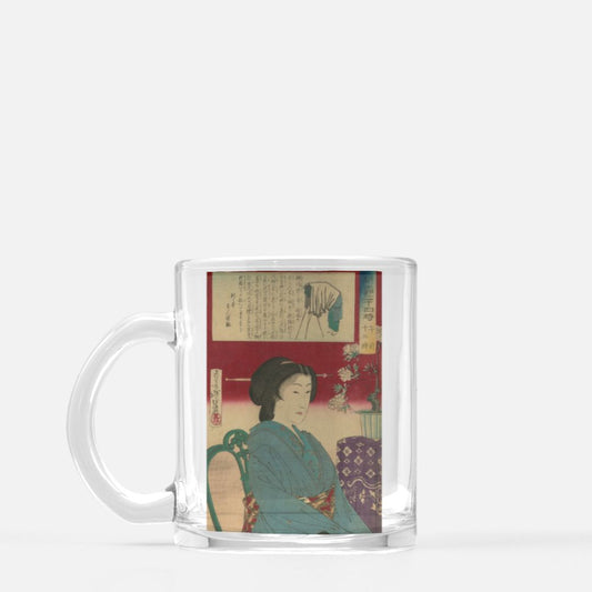 Japanese Print Glass Mug