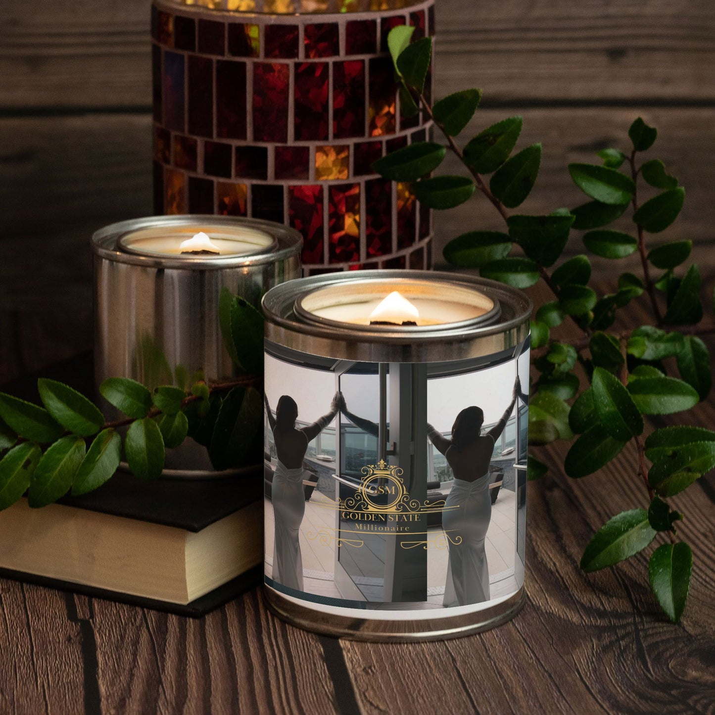 A Gold State Millionaire Model Candle Paint Can (Hand Poured 16 oz.)