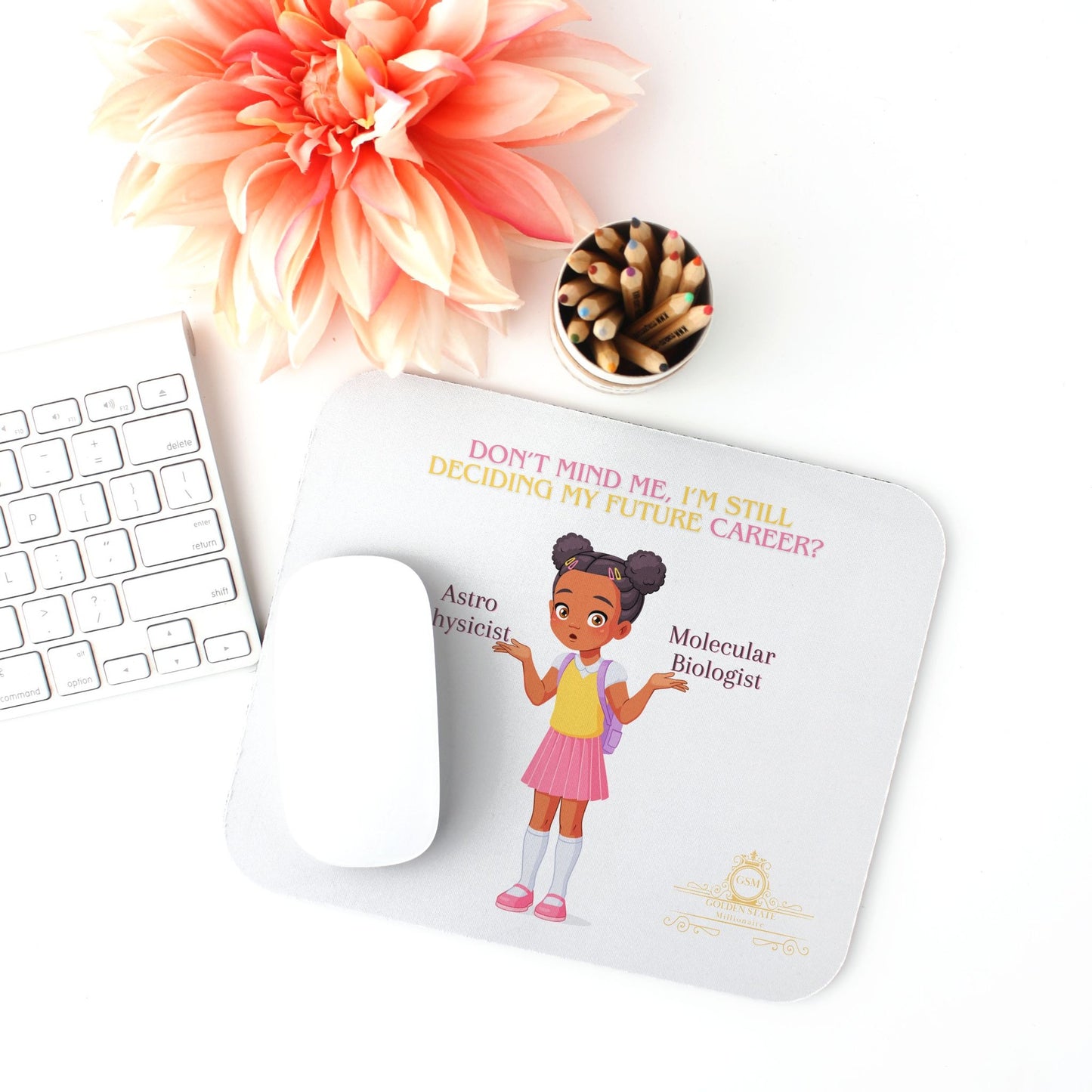 Kids African American Don't Mind Me Mouse Pad (Rectangle)