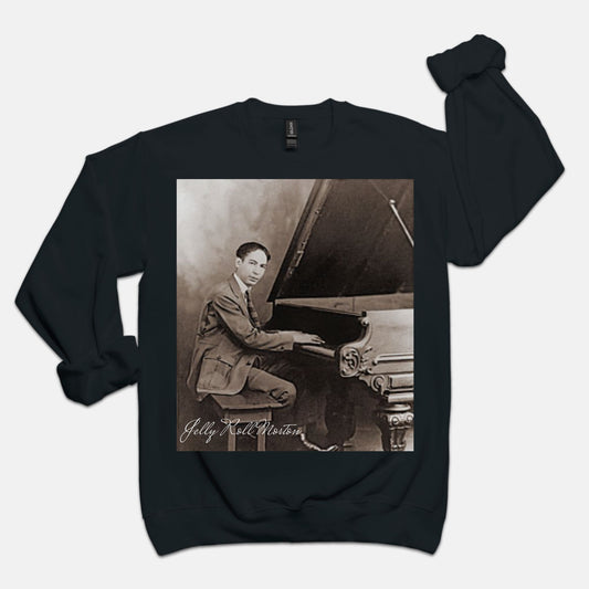 A Jelly Roll Morton African American Music Jazz Pioneer Crew Neck Sweatshirt