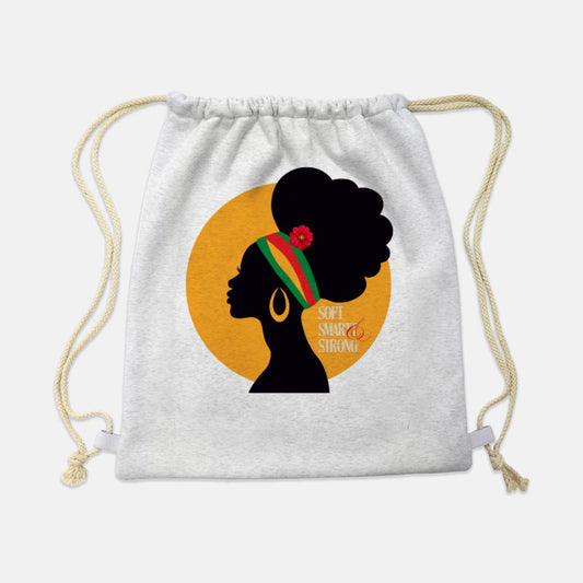 Soft Drawstring Sweatshirt Bag (Gray)