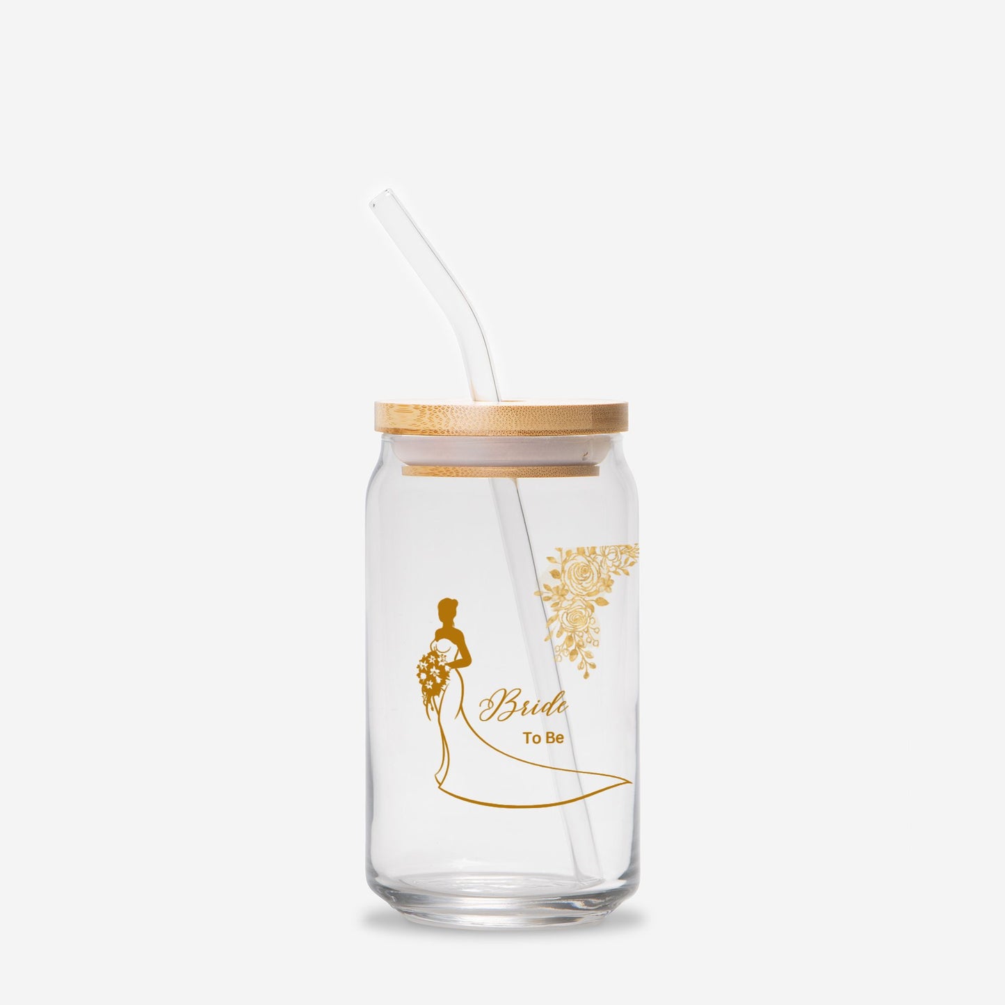 Wedding "Bride To Be" Glass Can 16oz