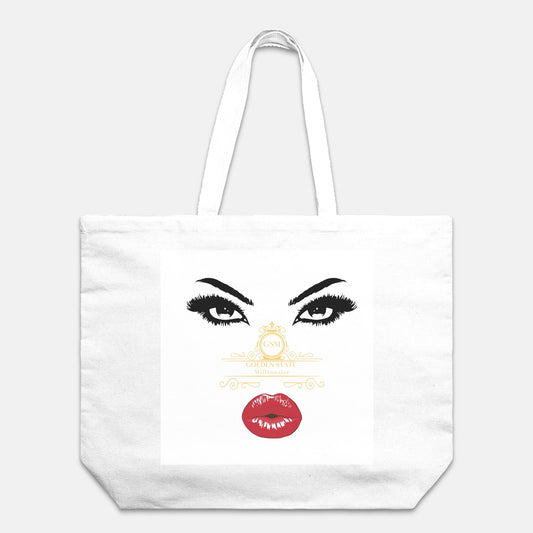 Red Lips Golden State Millionaire Oversized Tote