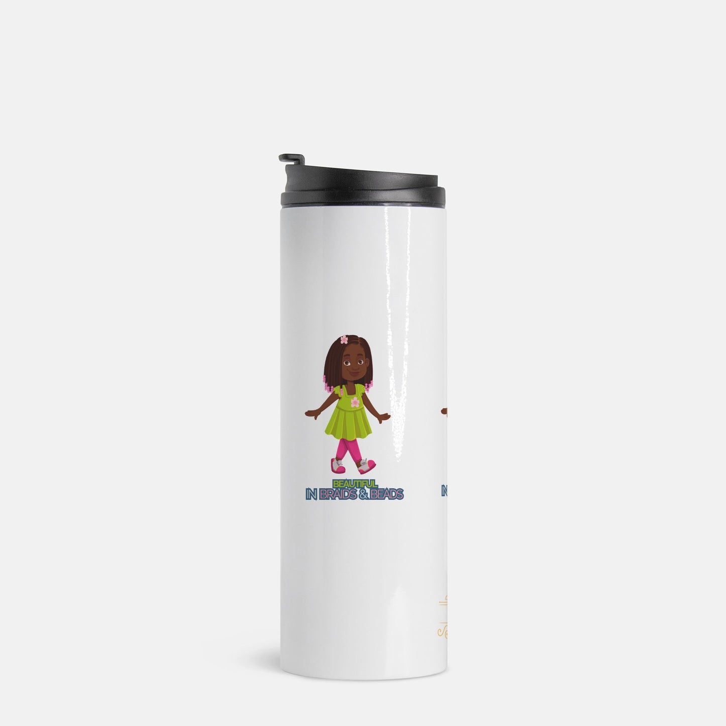 Kids African American Braids & BeadsThermal Tumbler 16 oz.