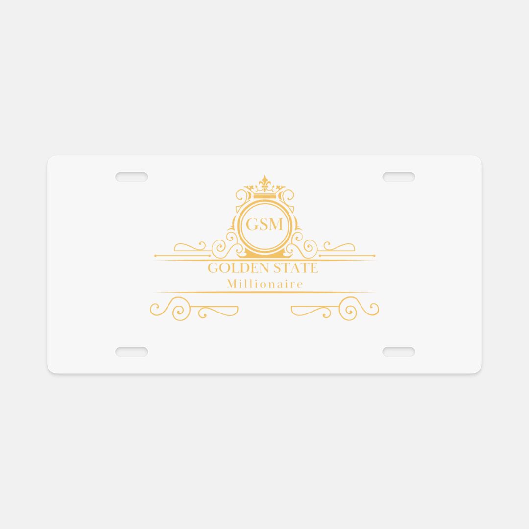 Golden State Millionaire License Plate