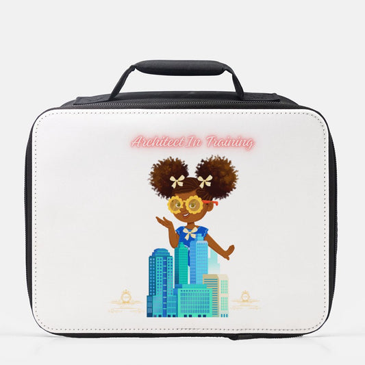 Kids African American Architect Girl Lunch Box (Insulated)