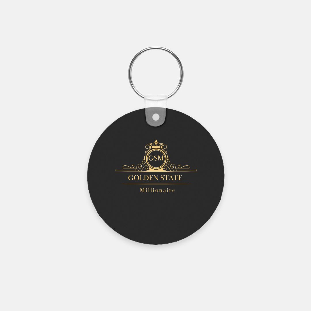 Black Key Chain (Round)