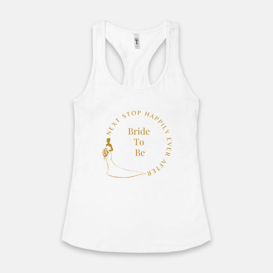 Wedding Bride To Be Women's Racerback Tank Next Level 1533