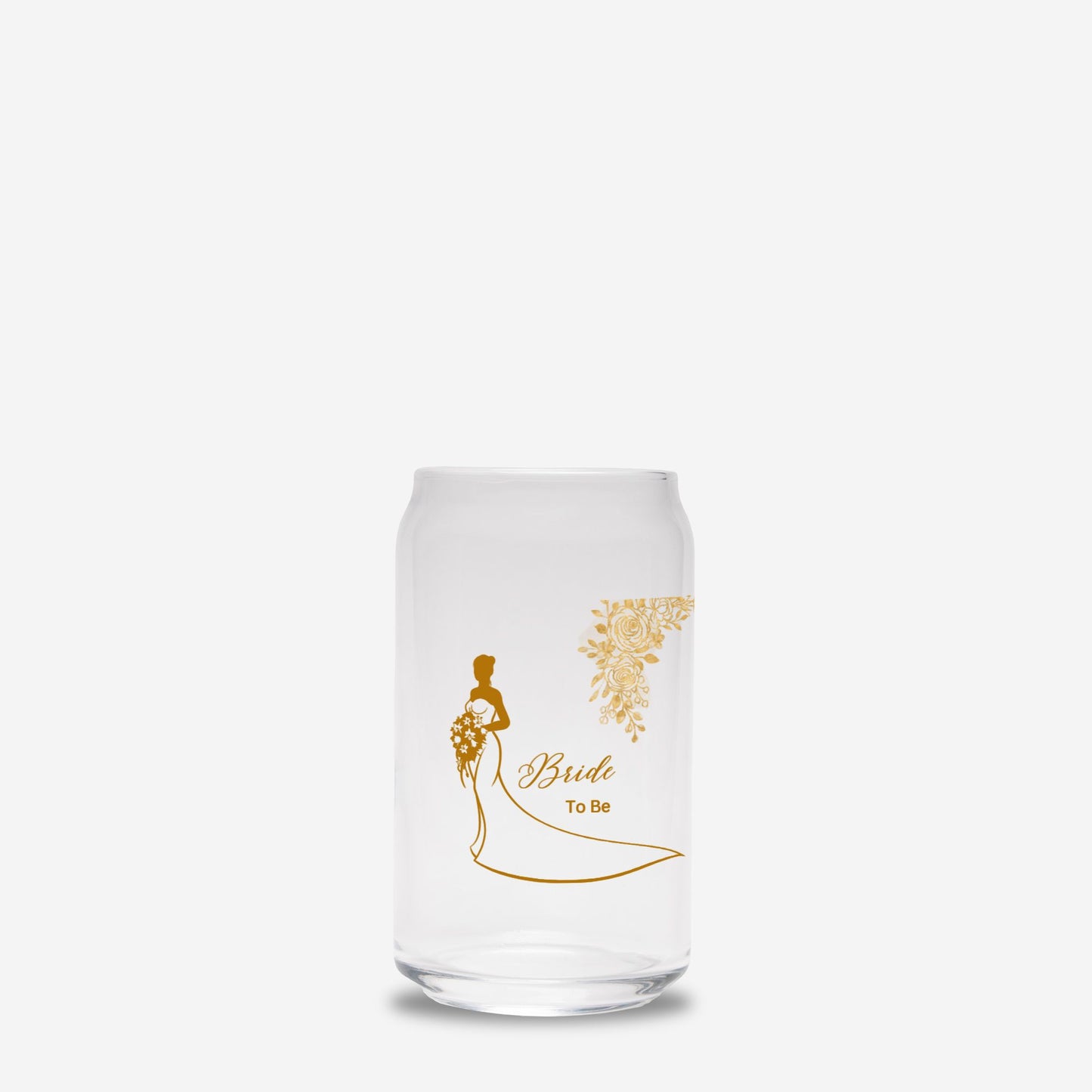 Wedding "Bride To Be" Glass Can 16oz