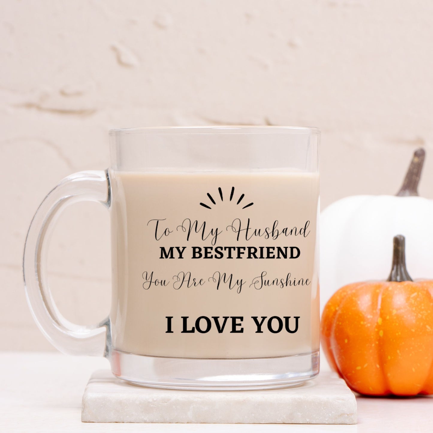 To My Husband Glass Mug