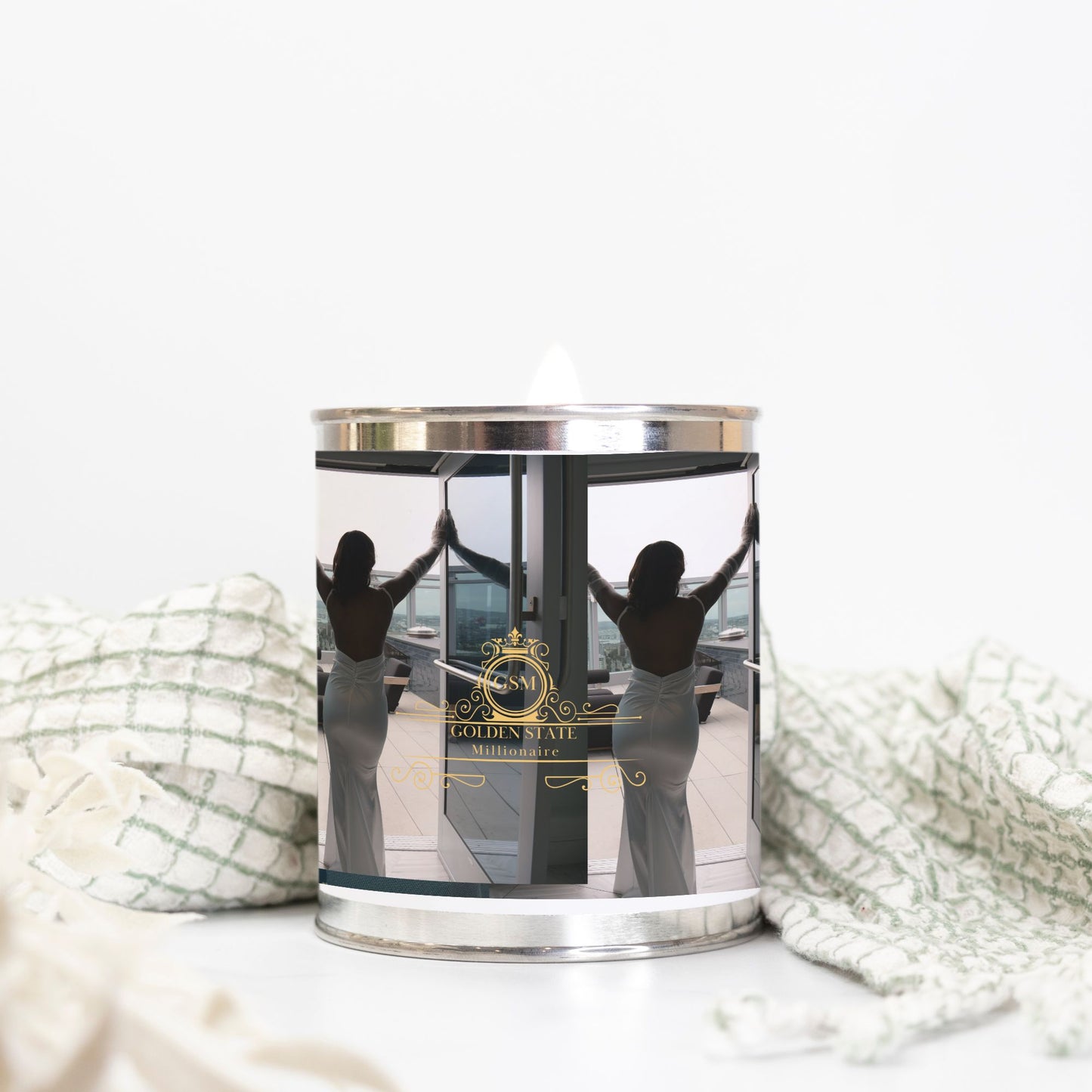 A Gold State Millionaire Model Candle Paint Can (Hand Poured 16 oz.)