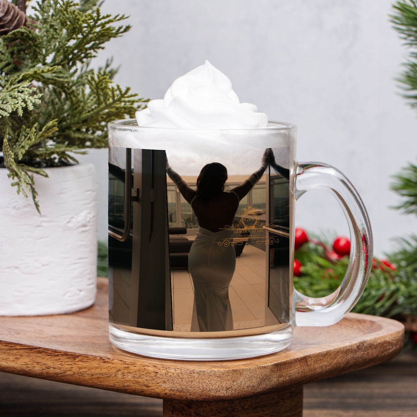 Goldens State Millionaire Model Glass Mug