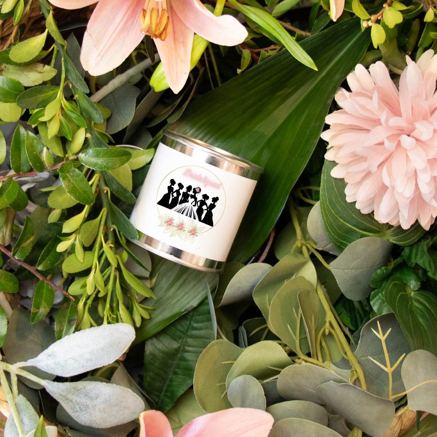 Wedding Bride Squad Bridesmaid Candle Paint Can (Hand Poured 8 oz.)