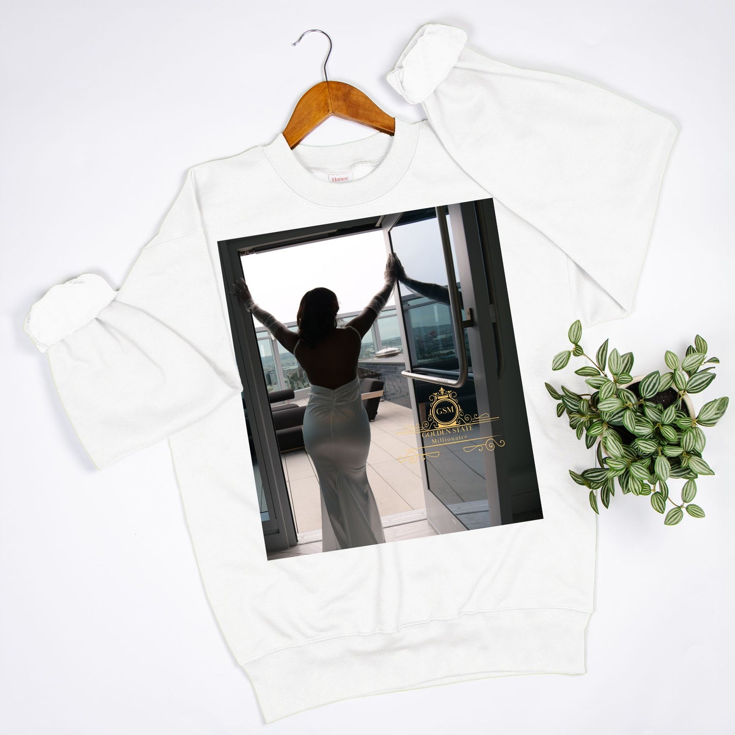Golden State Millionaire Model Unisex Crew Neck Sweatshirt Hanes F260