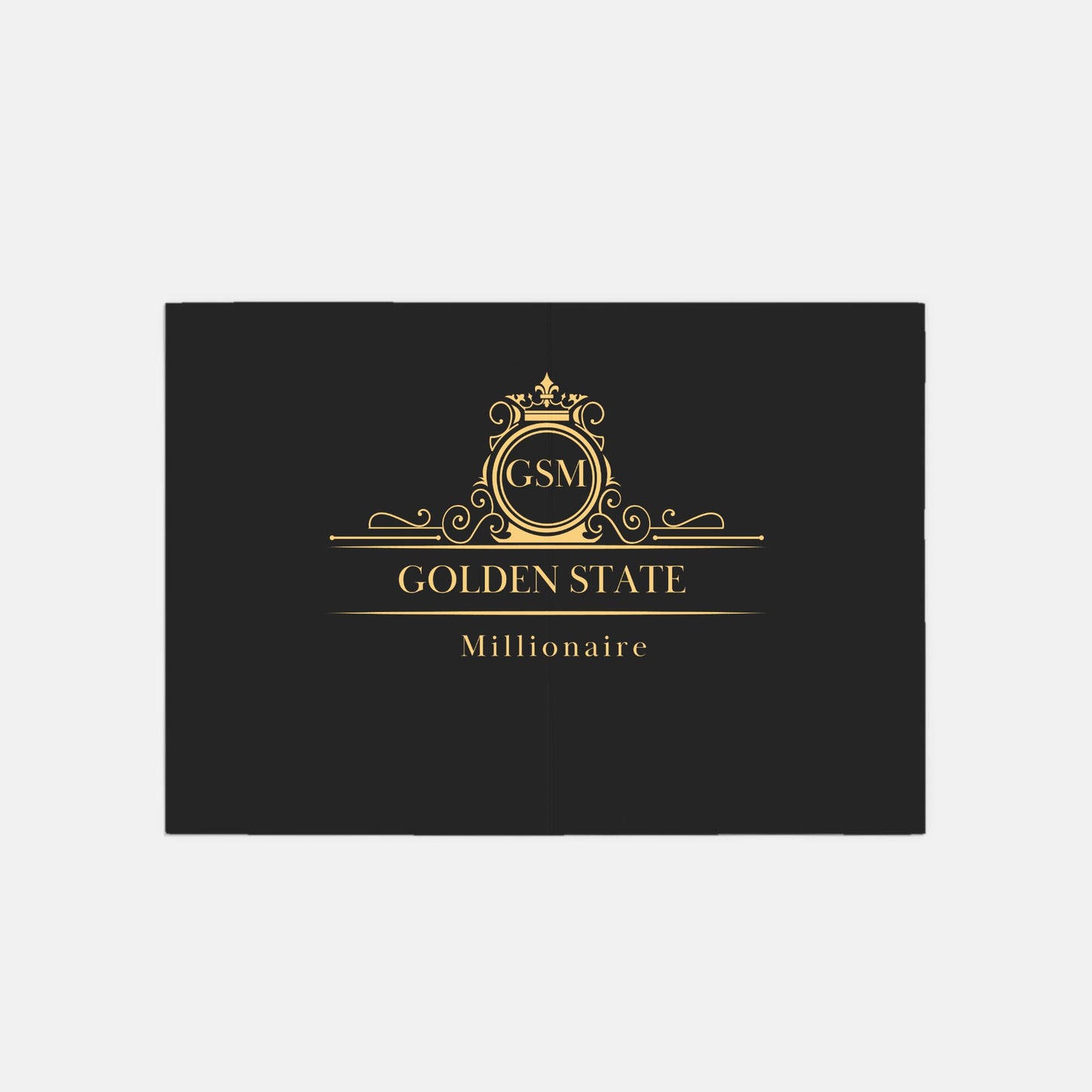 Golden State Millionaire Black Folded Card A7 (QTY 10)