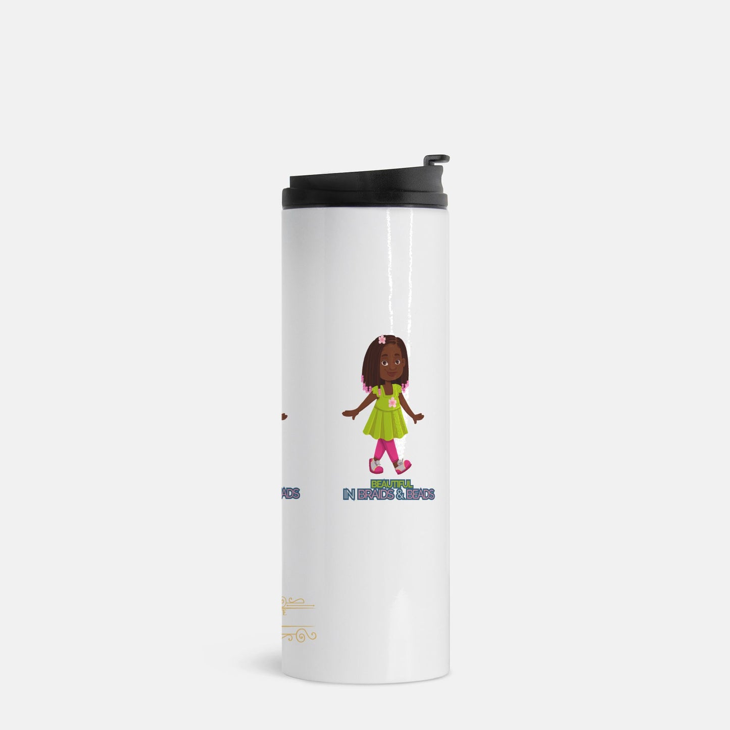 Kids African American Braids & BeadsThermal Tumbler 16 oz.
