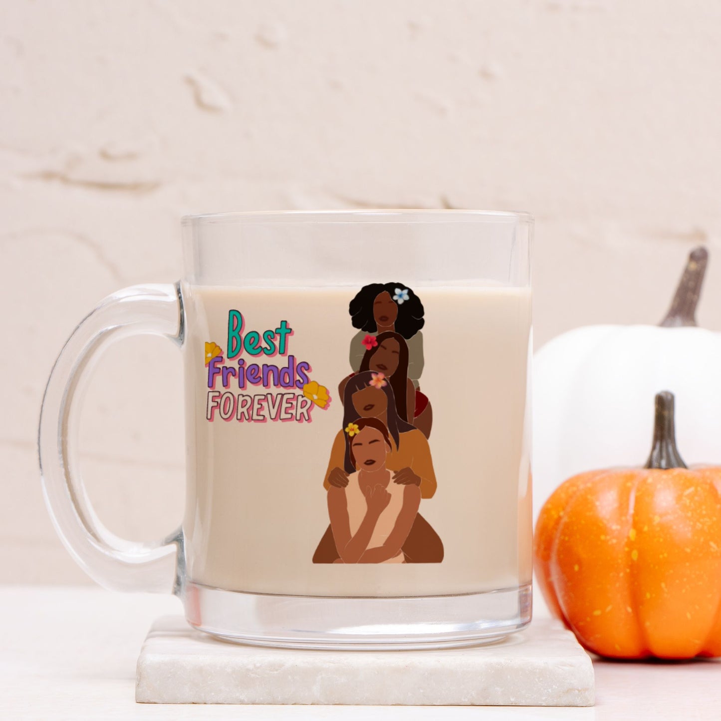 Friends Forever Mug Glass