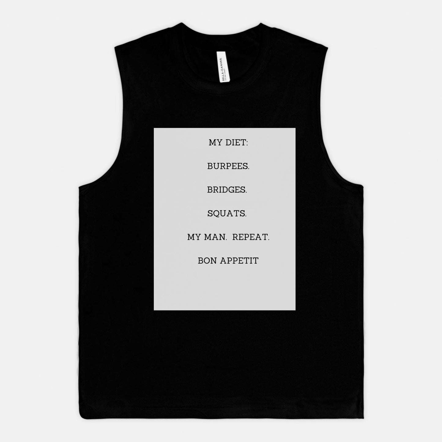Gym My Diet My Man Jersey Muscle Tank