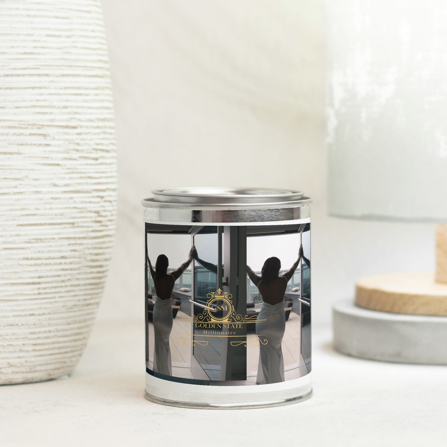 A Gold State Millionaire Model Candle Paint Can (Hand Poured 16 oz.)