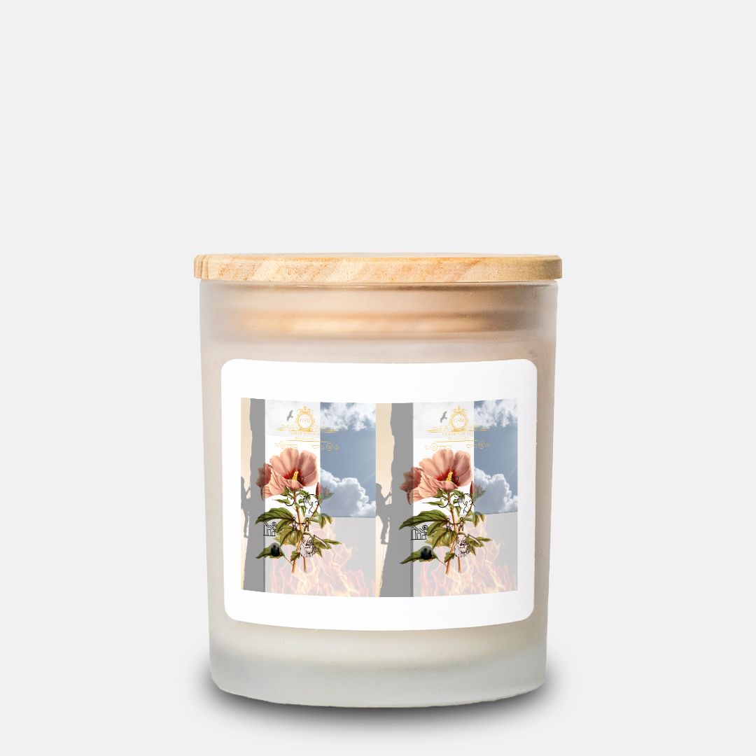 Original Design By Shaunte' Knox Candle Frosted Glass (Hand Poured 11 oz)