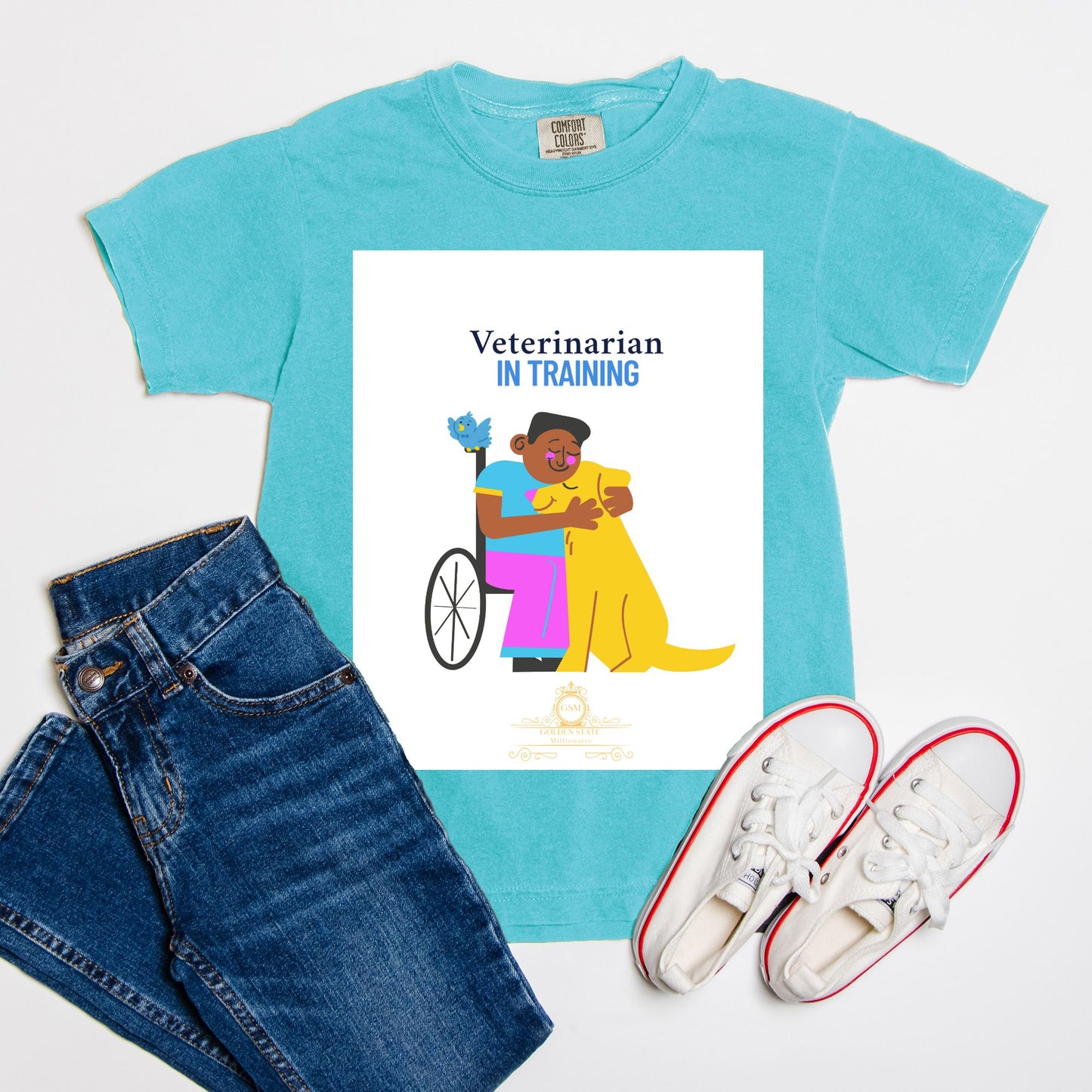 Kids African American Child in Wheelchair Youth Tee