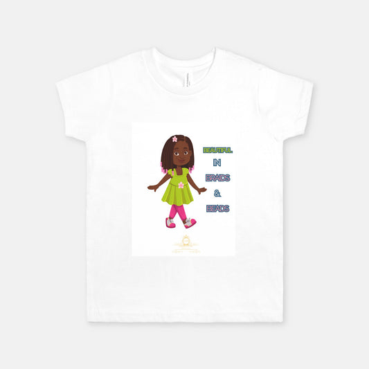 Kids African American Braids & Beads Unisex Jersey Short Sleeve Tee 3001Y