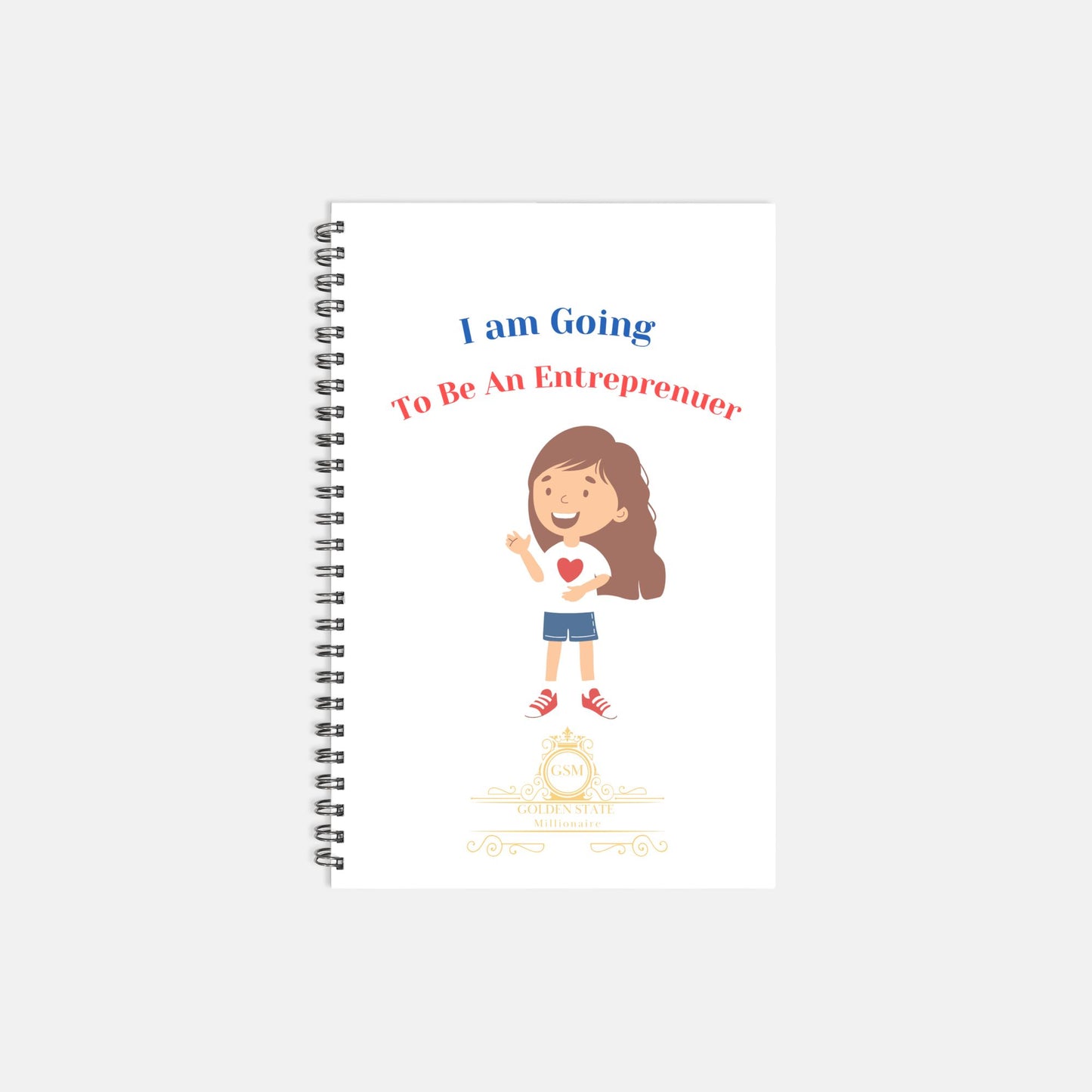 Kids Latina Entrepreneur Hardcover Spiral Book 5.5 x 8.5