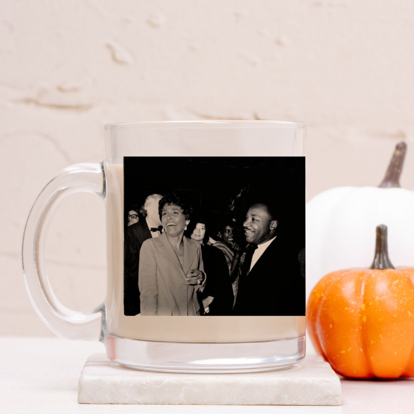 Martin Luther King and Lena Horne Glass Mug Glass
