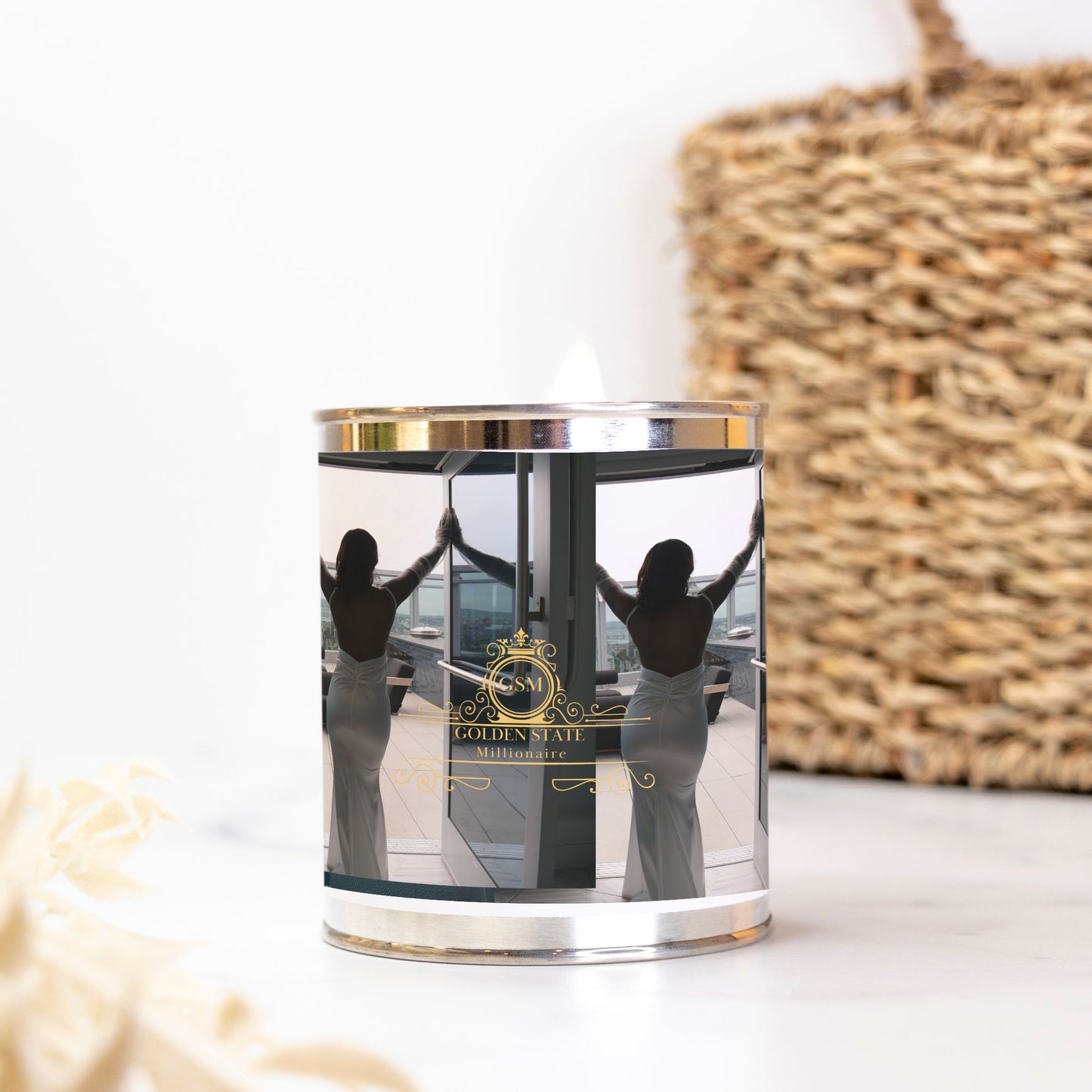A Gold State Millionaire Model Candle Paint Can (Hand Poured 16 oz.)
