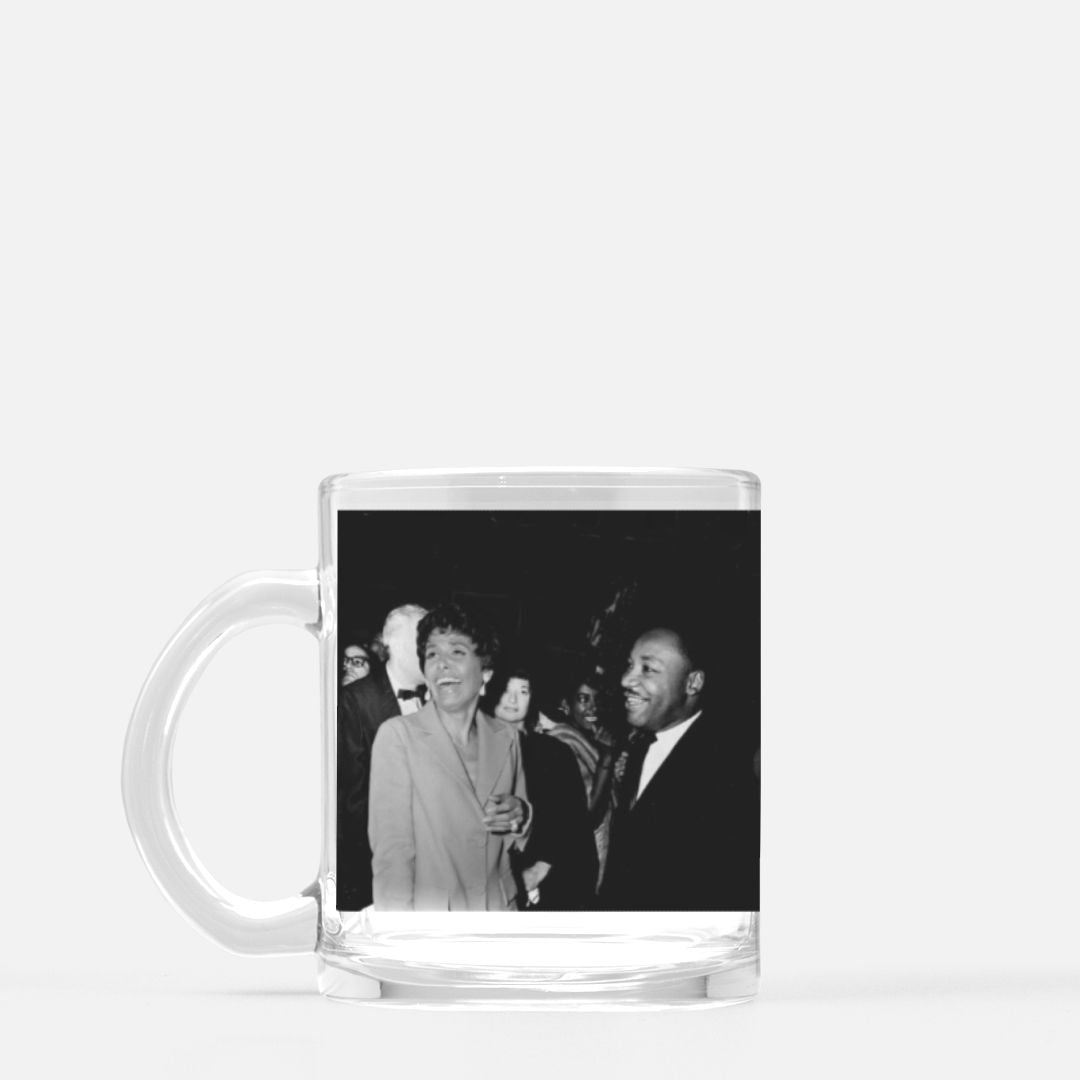 Martin Luther King and Lena Horne Glass Mug Glass