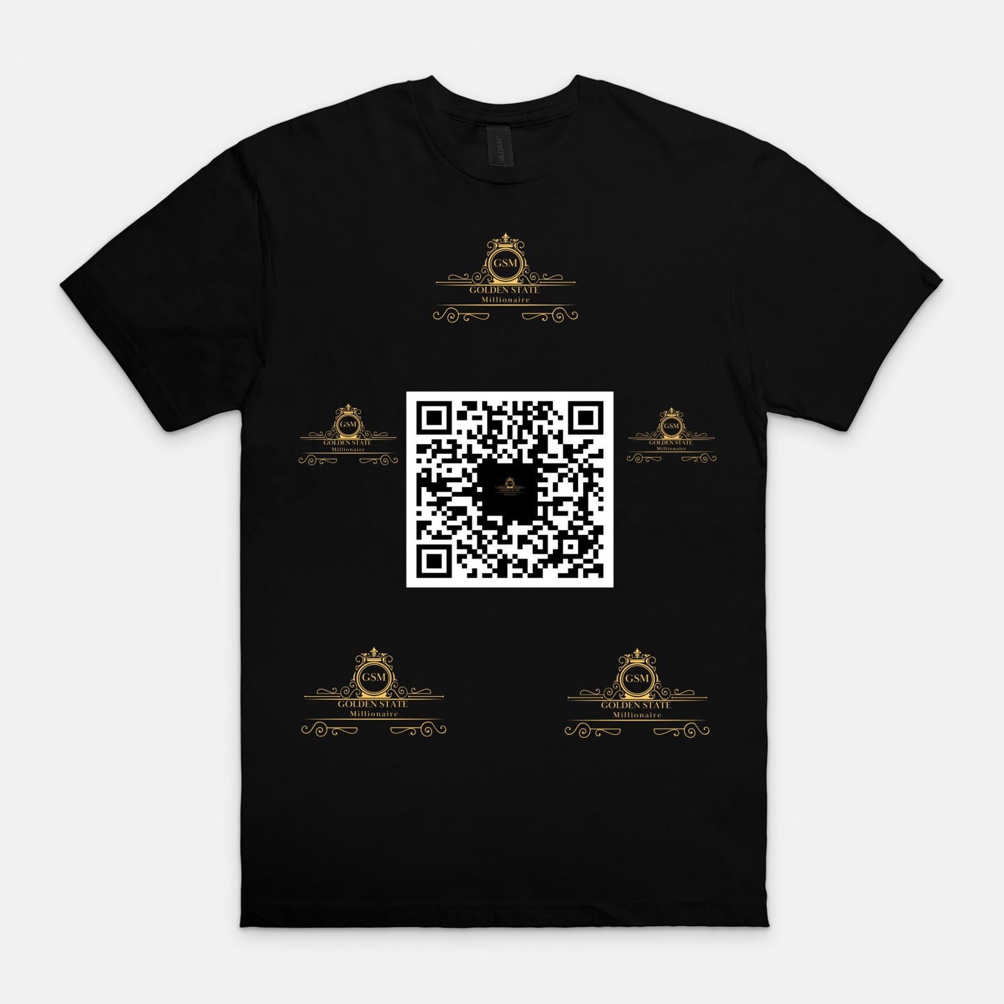 Mongram QR Code Golden State MillionaireT-Shirt