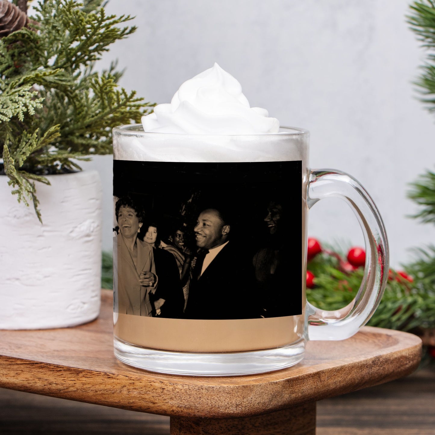 Martin Luther King and Lena Horne Glass Mug Glass
