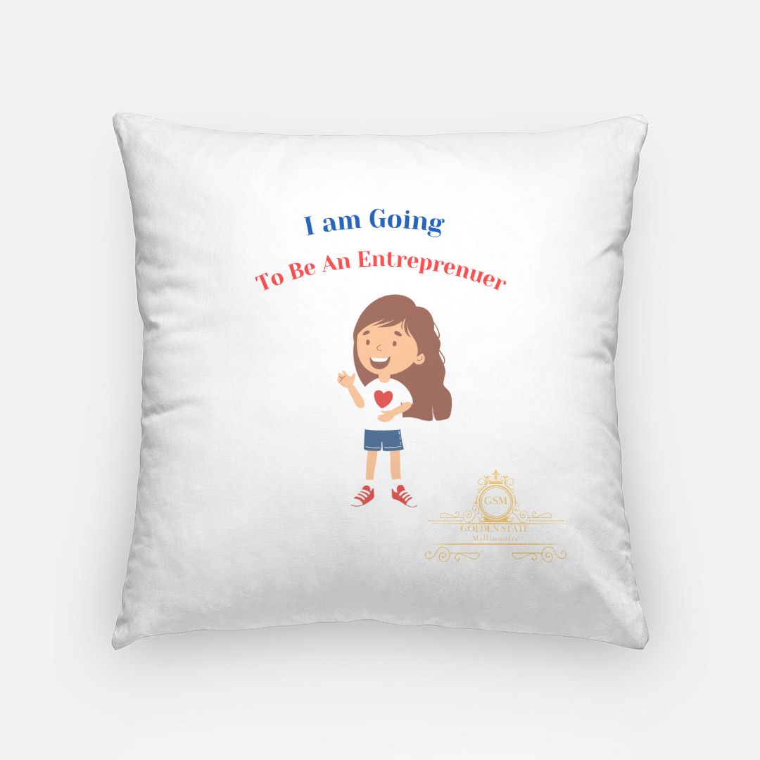 Kids Latina Entrepreneur Artisan Pillow Case 18 Inch