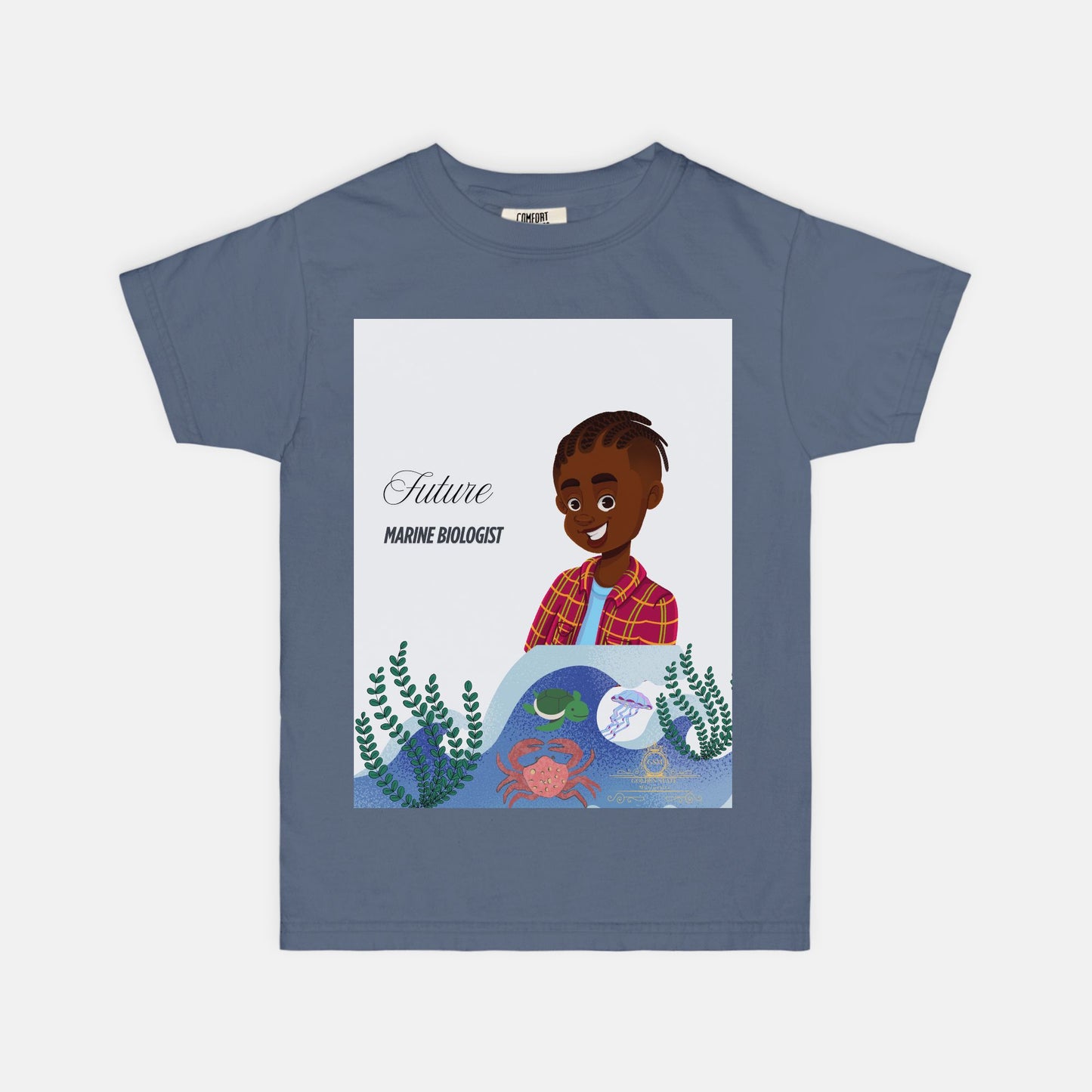 Kids African American Marine Biologist Youth Tee