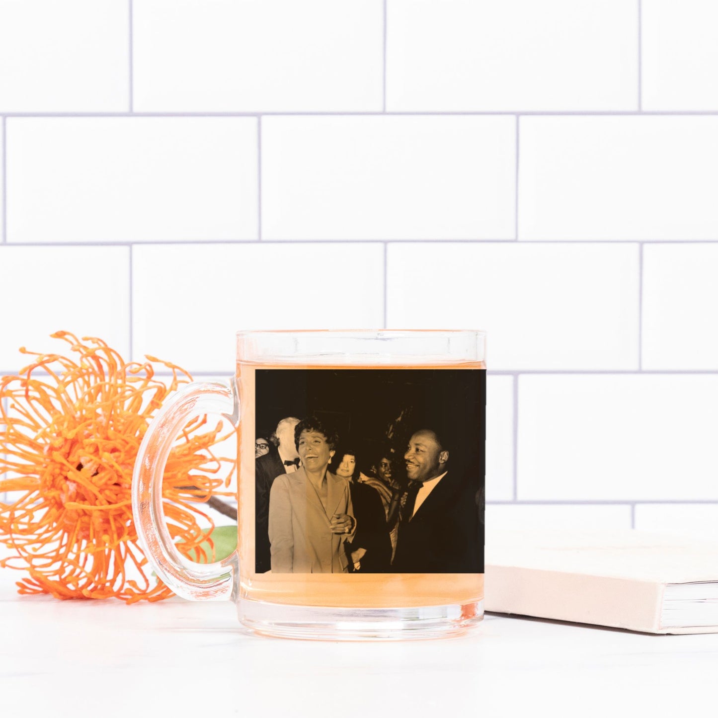 Martin Luther King and Lena Horne Glass Mug Glass
