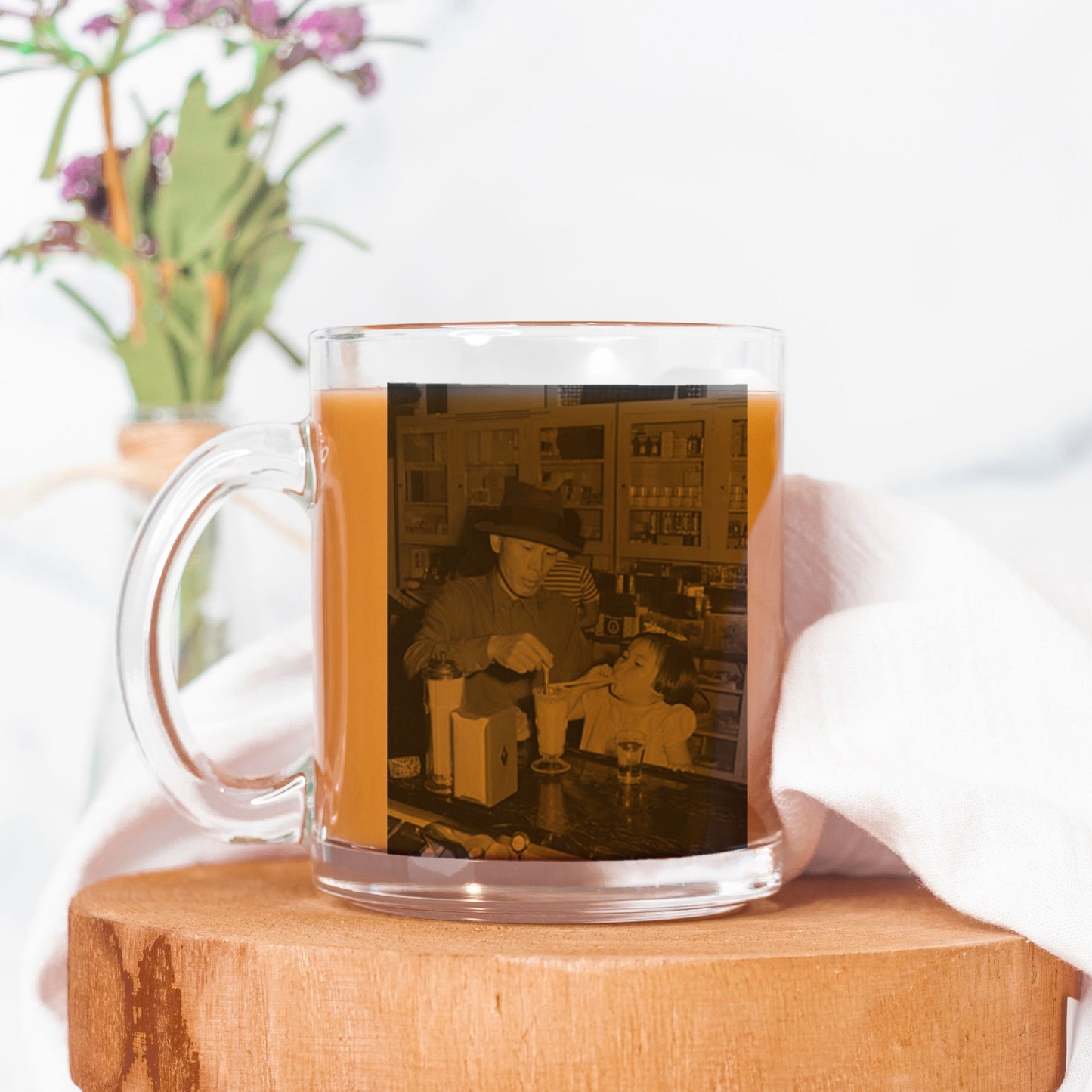 Father and Daughter Glass Mug